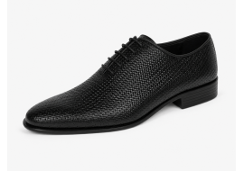 Pantofi barbati eleganti din piele naturala de culoare neagra Ravello GKR200MTR